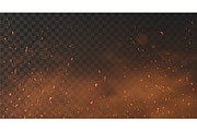 Realistic fire sparks background, an Illustration by SergeyBitos (Thumbnail 2 of 2)