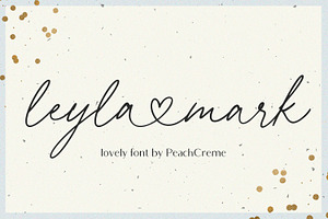 Leyla Mark// Sunny Lovely Font