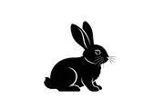 Cute Rabbit Silhouette Vector Bundle, an Illustration by yasushie (Thumbnail 40 of 51)