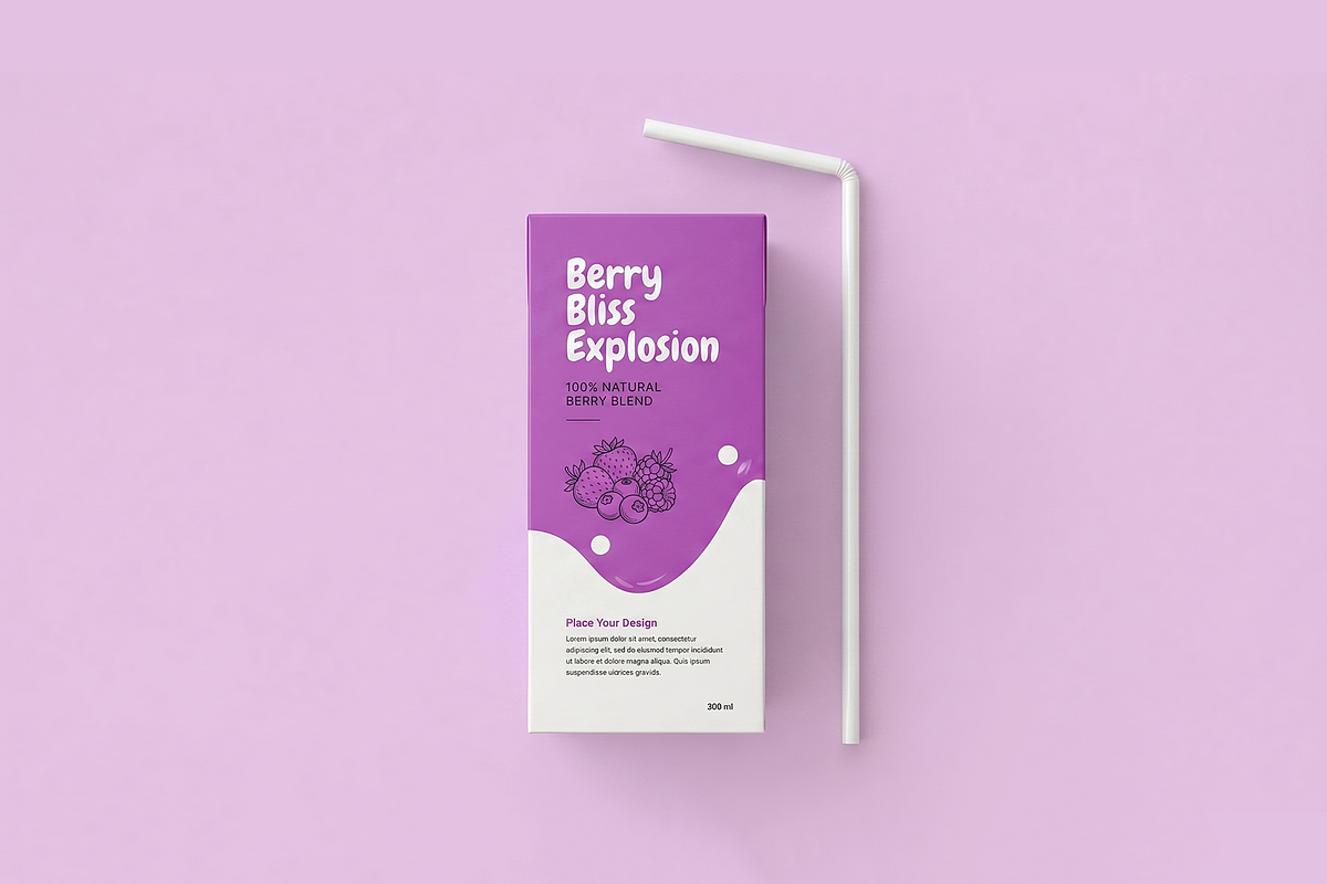 Milk Carton Packaging Mockup, a Packaging Mockup by Custom.scene (Photo 4 of 4)