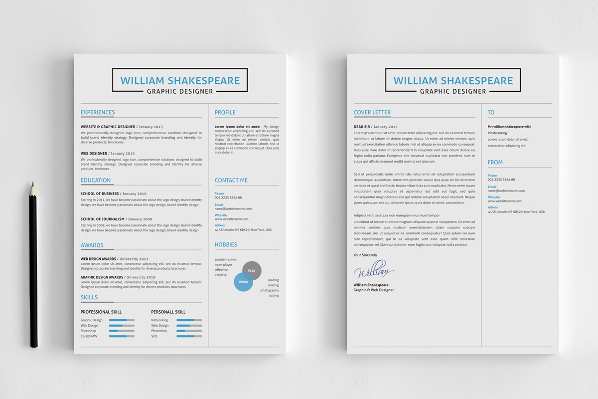 Resume/CV, a Resume Template by resumetemplathttps://d3es (Photo 2 of 4)