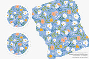 vintage seamless floral pattern set, a Pattern Graphic by Patishop Art (Thumbnail 4 of 14)