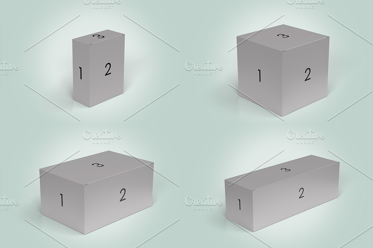 Package Box Mockups - 9 box sizes, a Packaging Mockup by Illusiongraphic (Photo 17 of 19)