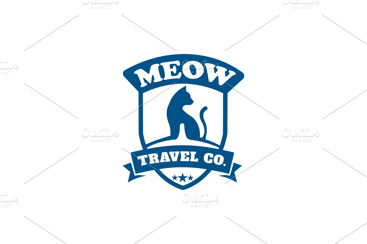 Meow Travel Company Cat Logo Design, a Branding & Logo Template by Griffin Designs (Photo 5 of 7)
