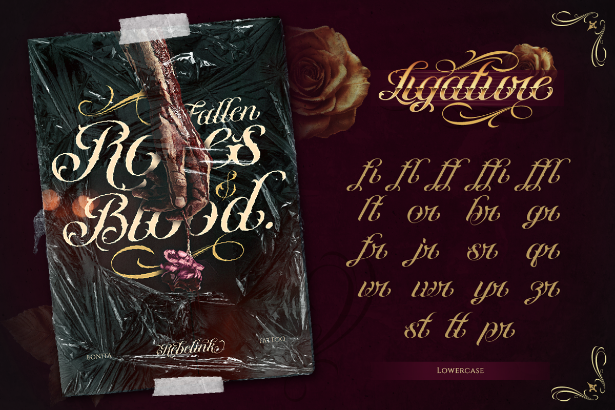 Rebelink, a Script Font by Burntilldead (Photo 4 of 12)