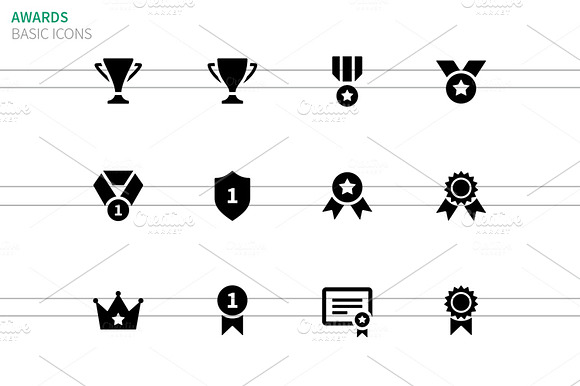 Medals And Cup Icons