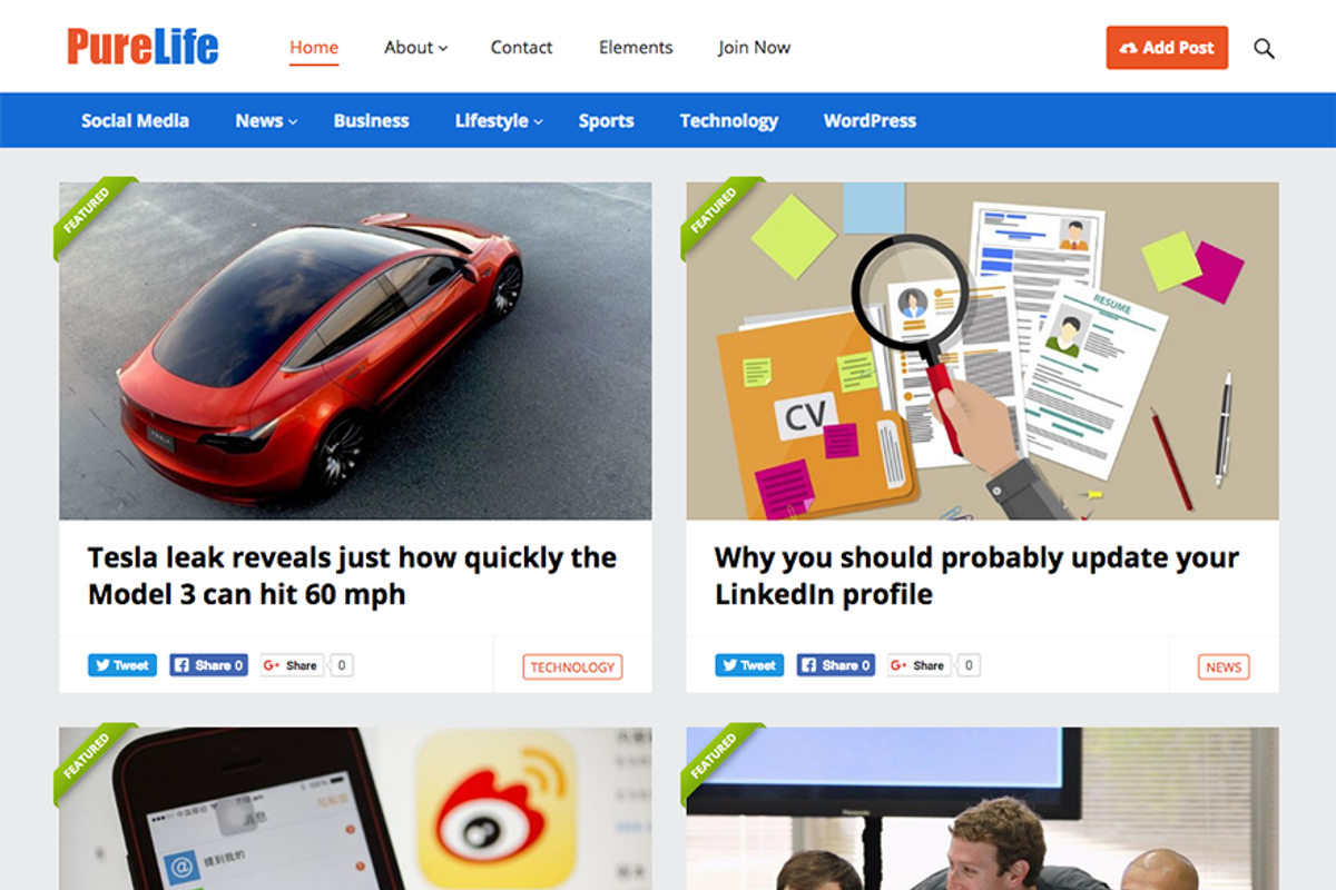 PureLife - Blog Magazine Theme, a WordPress Template by Happy Themes Shop