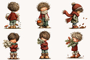 Whimsical Autumn Boy PNG Clipart, an Illustration by Designworld (Thumbnail 9 of 9)