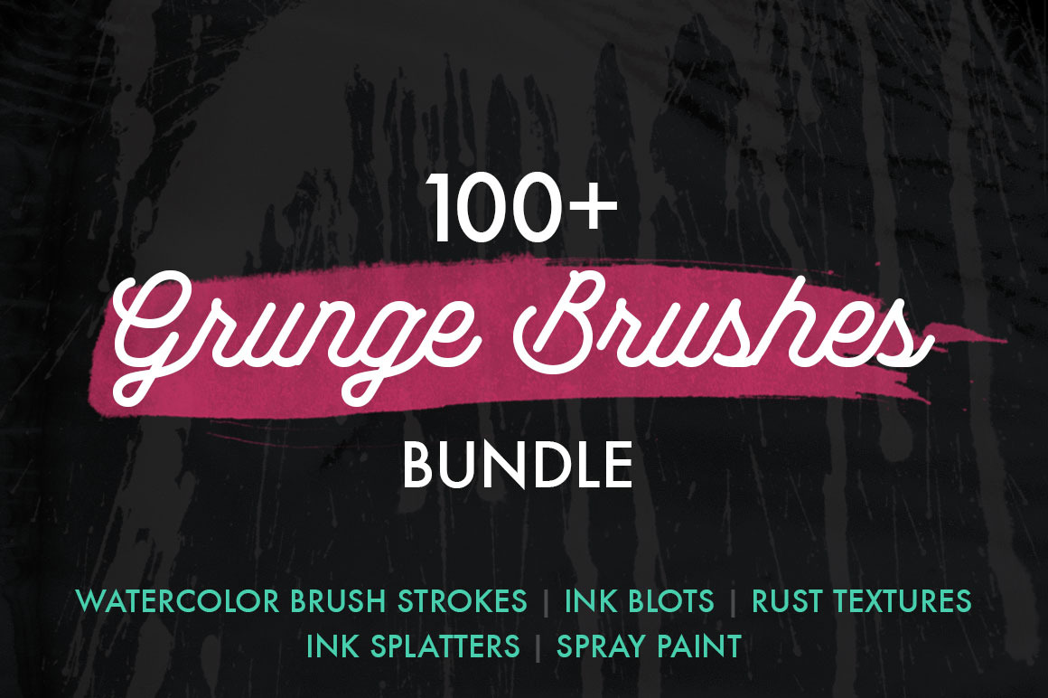 100+ Grunge Photoshop Brushes Bundle, a Brush Add-On by jeffportaro