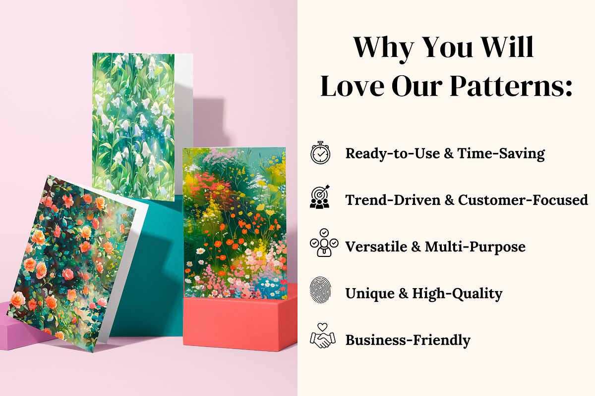 14 Dreamy Garden Patterns, a Pattern Graphic by Ninterints (Photo 4 of 14)