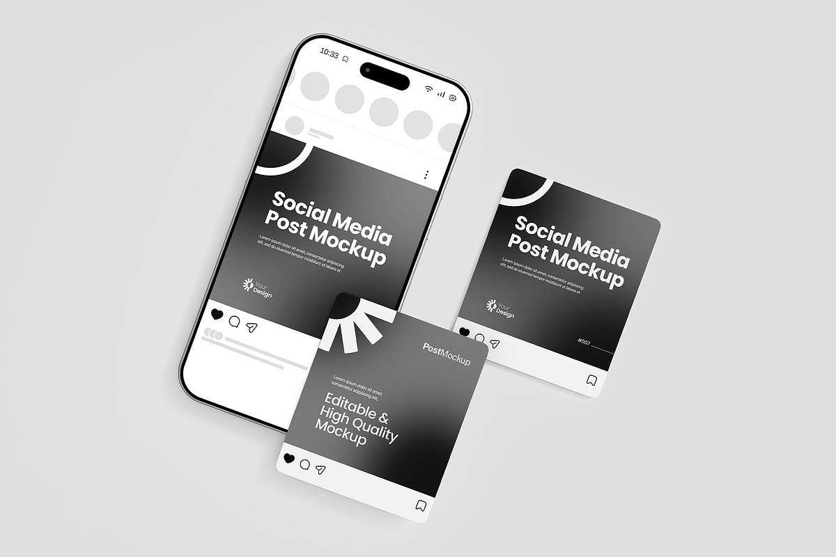 Minimalist Social Media Post Mockup, a Product Mockup by graphypix (Photo 3 of 4)