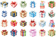 Festive Holiday Gift Box Clipart, an Illustration by Sublimation Artist (Thumbnail 2 of 6)