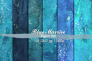 Blue Marine watercolor paper, a Pattern Graphic by Li Zamperini (Thumbnail 1 of 2)