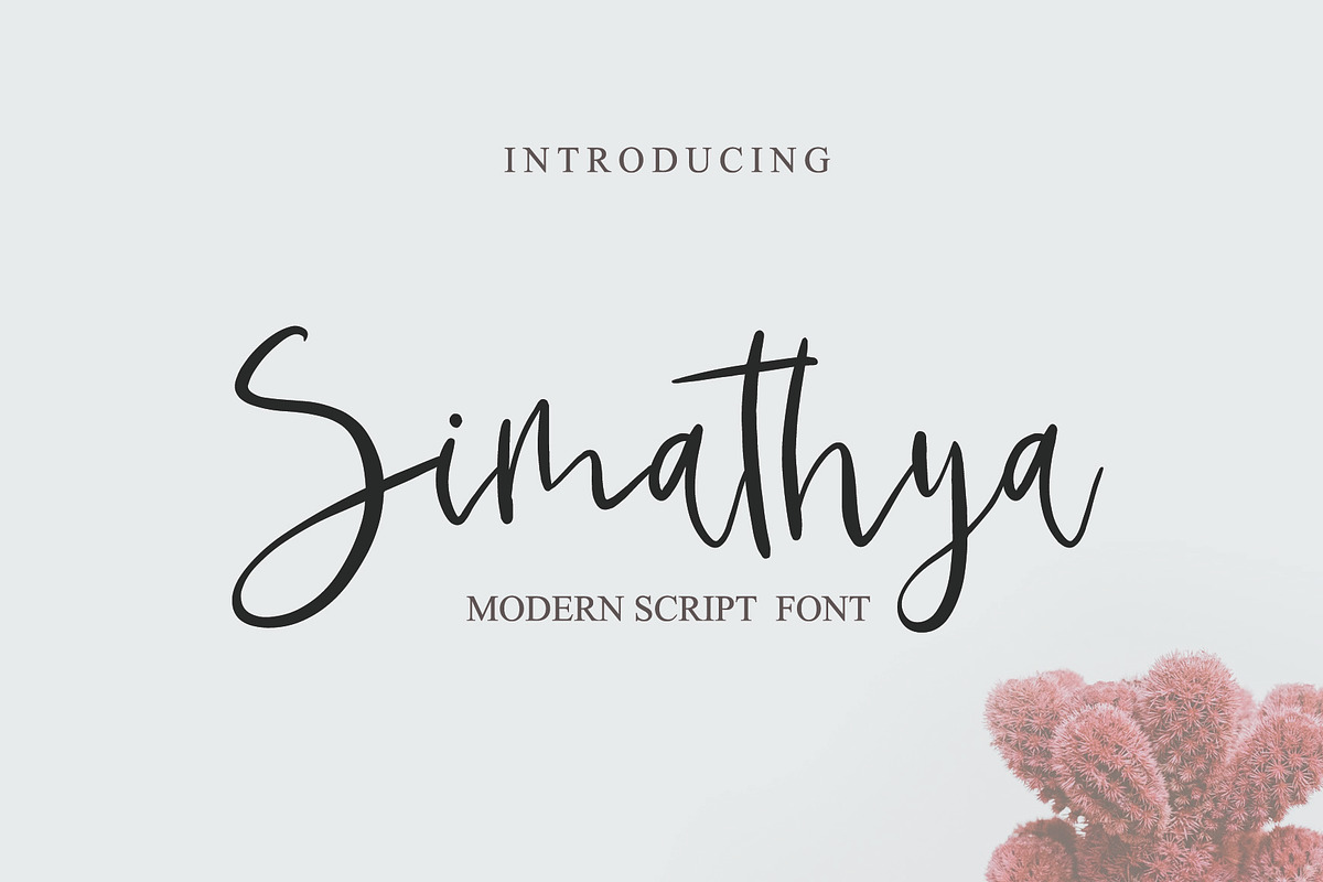 Simathya - Script Font, a Script Font by Yuby Creative (Photo 1 of 4)
