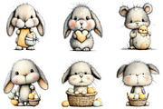 Whimsical Bunny Easter Clipart, an Illustration by Sublimation Artist (Thumbnail 5 of 7)
