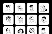 240 Facial Expressions Icons, an Outline Icon by Prosymbols (Thumbnail 13 of 15)