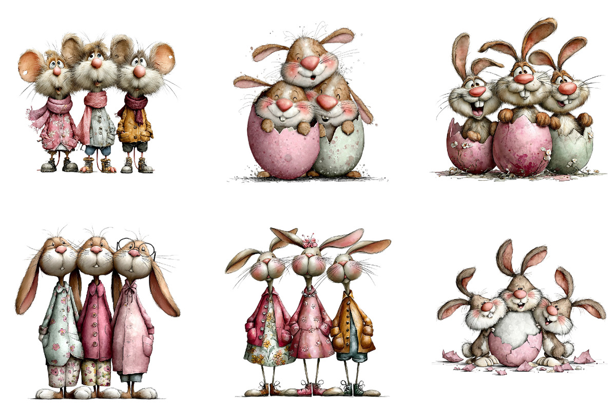 Watercolor Easter Animals Clipart, an Illustration by Sublimation Artist (Photo 5 of 7)