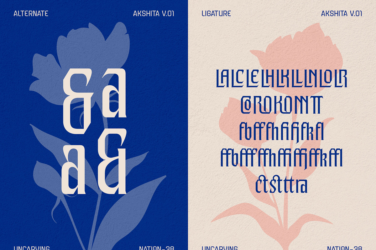 Akshita - Display Font, a Font by Uncarving (Photo 7 of 12)