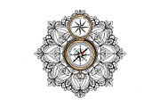 Ornamental Compass Rose SVG Bundle, an Illustration by Gaye Art (Thumbnail 7 of 31)