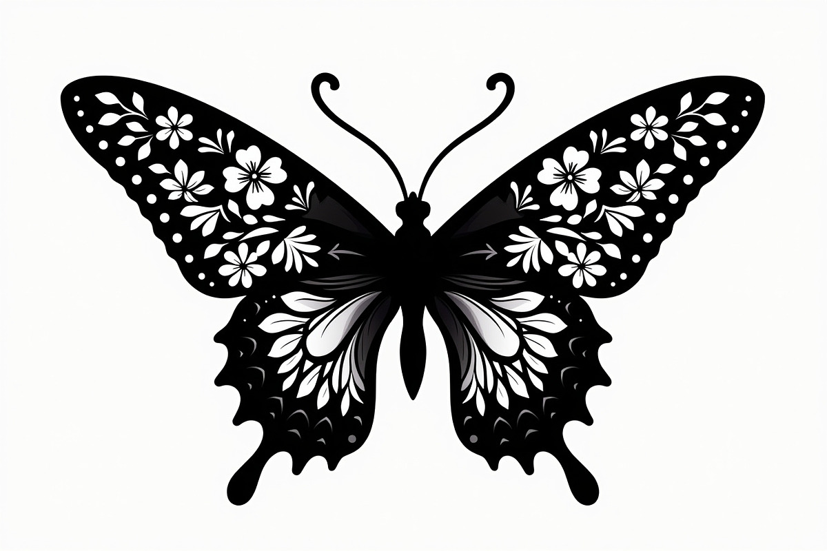 Flying Butterfly Vector Silhouette, an Illustration by Amazin_art (Photo 21 of 21)