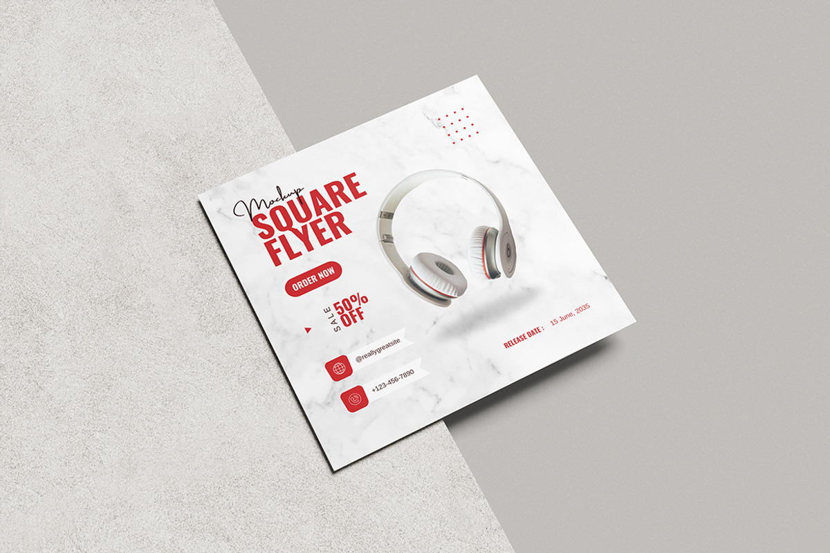 Square Flyer Mockup, an Advertising Mockup by swsi-studio (Photo 4 of 5)