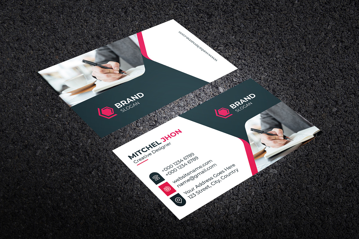 Corporate business Card Template, a Business Card Template by GFXCity (Photo 1 of 4)