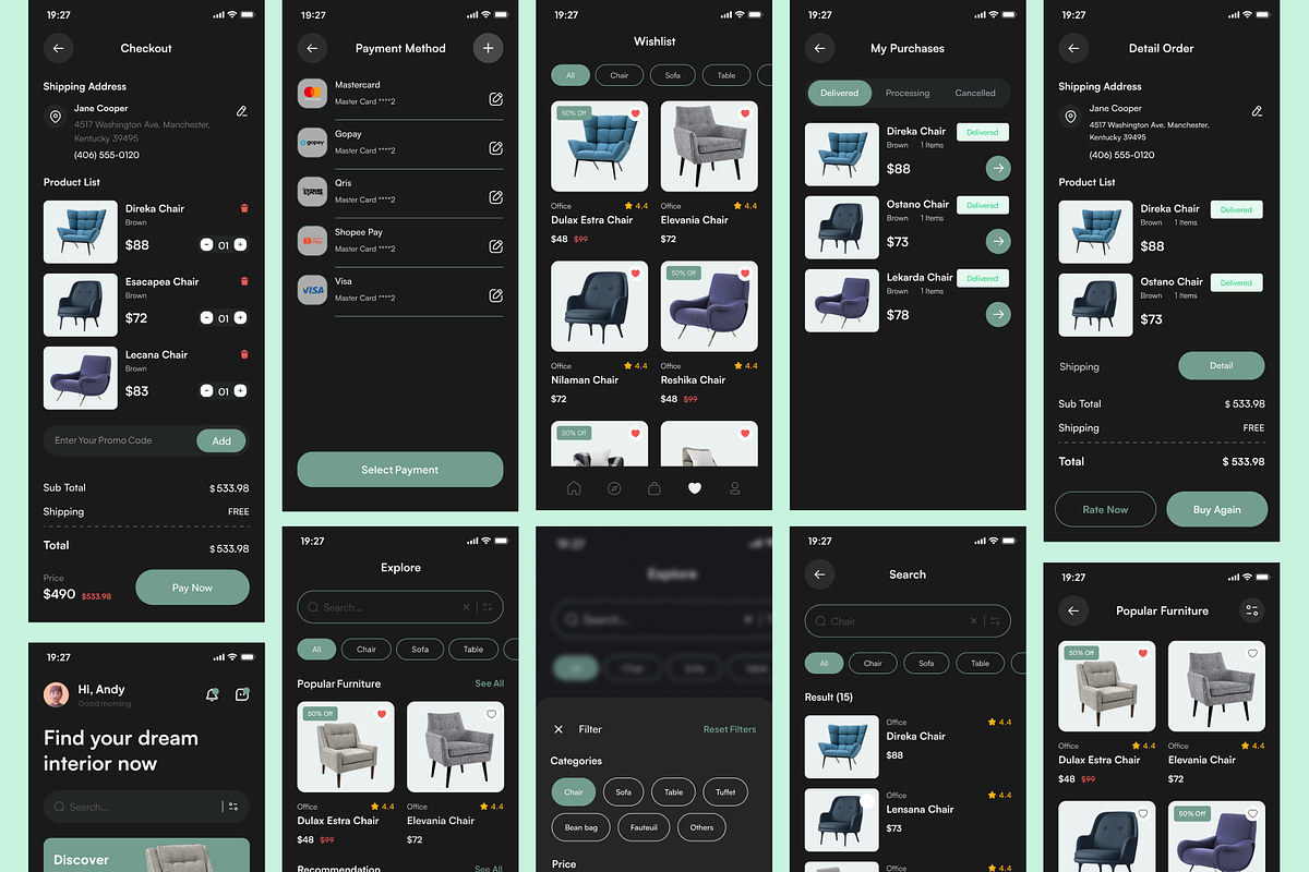 Pardex E-Commerce UI kit, an UI Kit Template by UiDex (Photo 5 of 6)