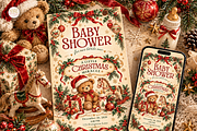 Christmas Baby Shower Bundle Canva, a Marketing Template by KennedyStudio (Thumbnail 16 of 22)