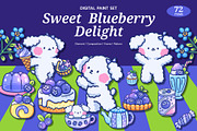 Sweet Blueberry Delight, an Animal Illustration by CreativeValuation (Thumbnail 1 of 12)