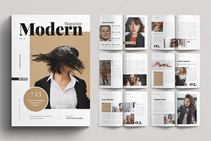 Modern Magazine Template, a Magazine Template by E-Type