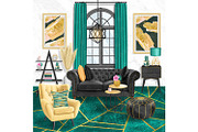 Home digital paper, furniture papers, a Pattern Graphic by Collart Studio (Thumbnail 8 of 9)
