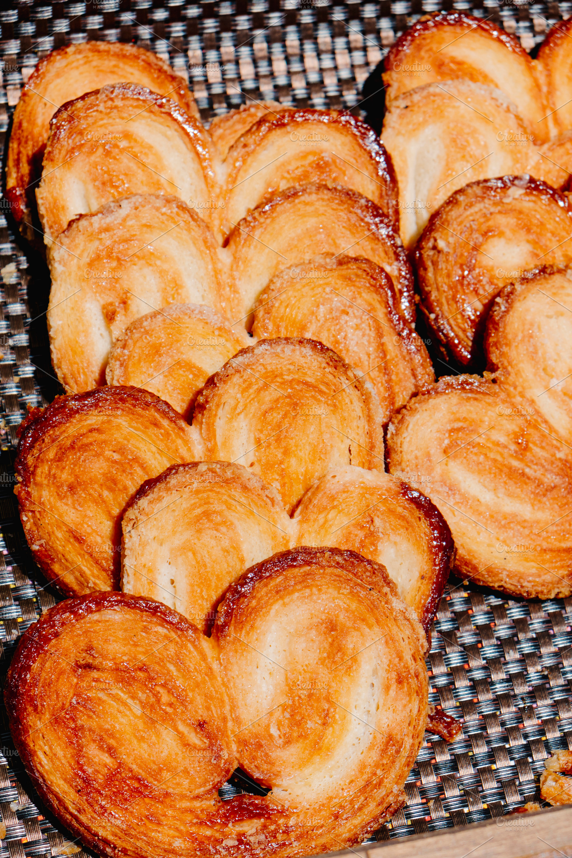 detail of some french palmieres for sale, a Photo by Nito
