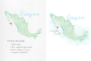 Watercolor Map of Mexico, a Graphic by Beloved Paper (Thumbnail 3 of 6)