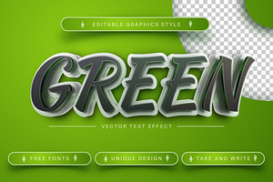 3D Green - Editable Text Effect