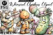 Whimsical Christmas Clipart, an Illustration by Daily.Designs (Thumbnail 1 of 5)