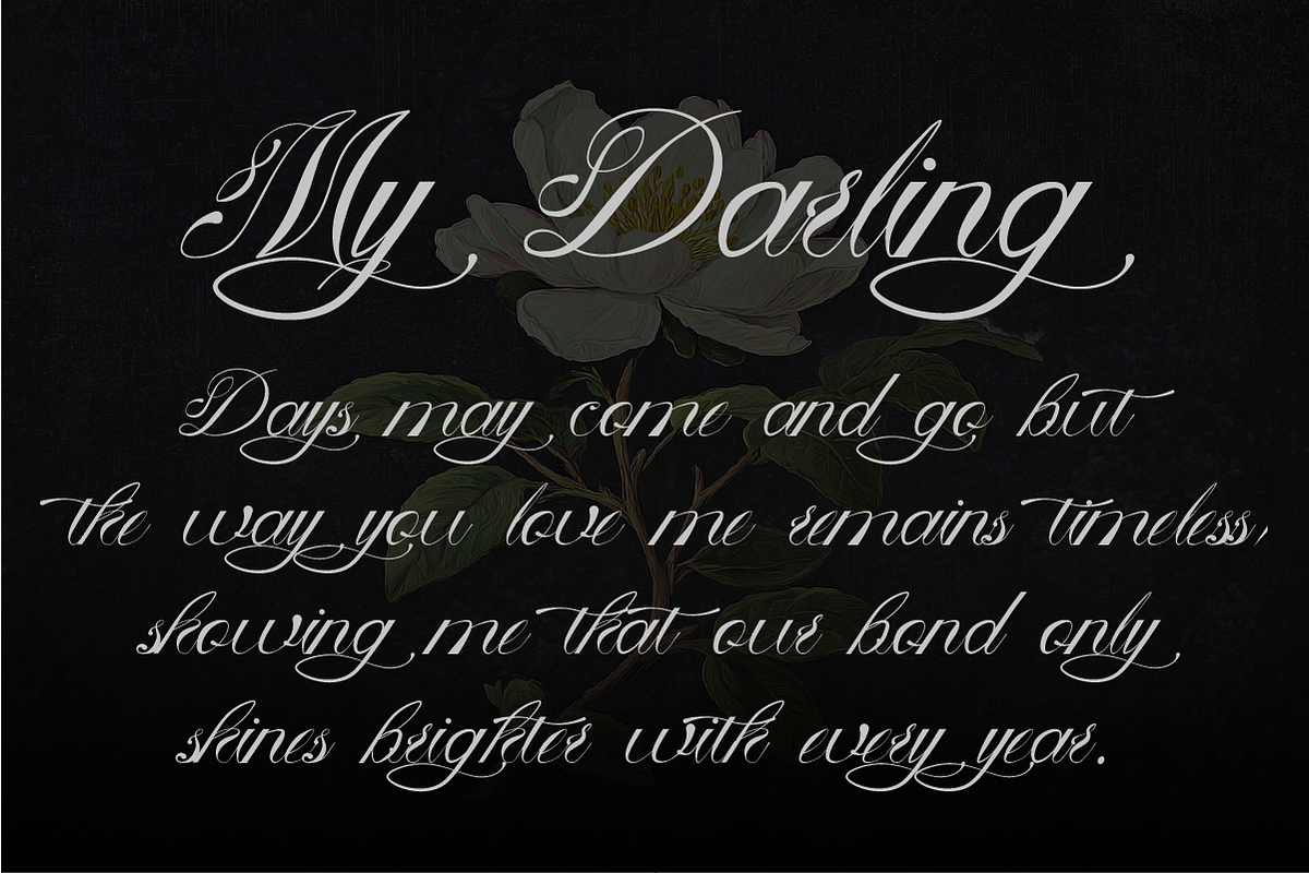 Velouris Script Wedding Calligraphy, a Script Font by Nouric Design (Photo 10 of 11)