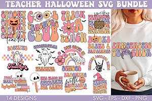 Teacher Halloween SVG Bundle PNG