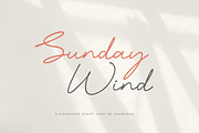 Sunday Wind, a Script Font by khurasan (Thumbnail 1 of 6)