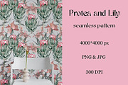 Watercolor flower pattern Protea, a Pattern Graphic by Kate Creative Studio (Thumbnail 4 of 5)