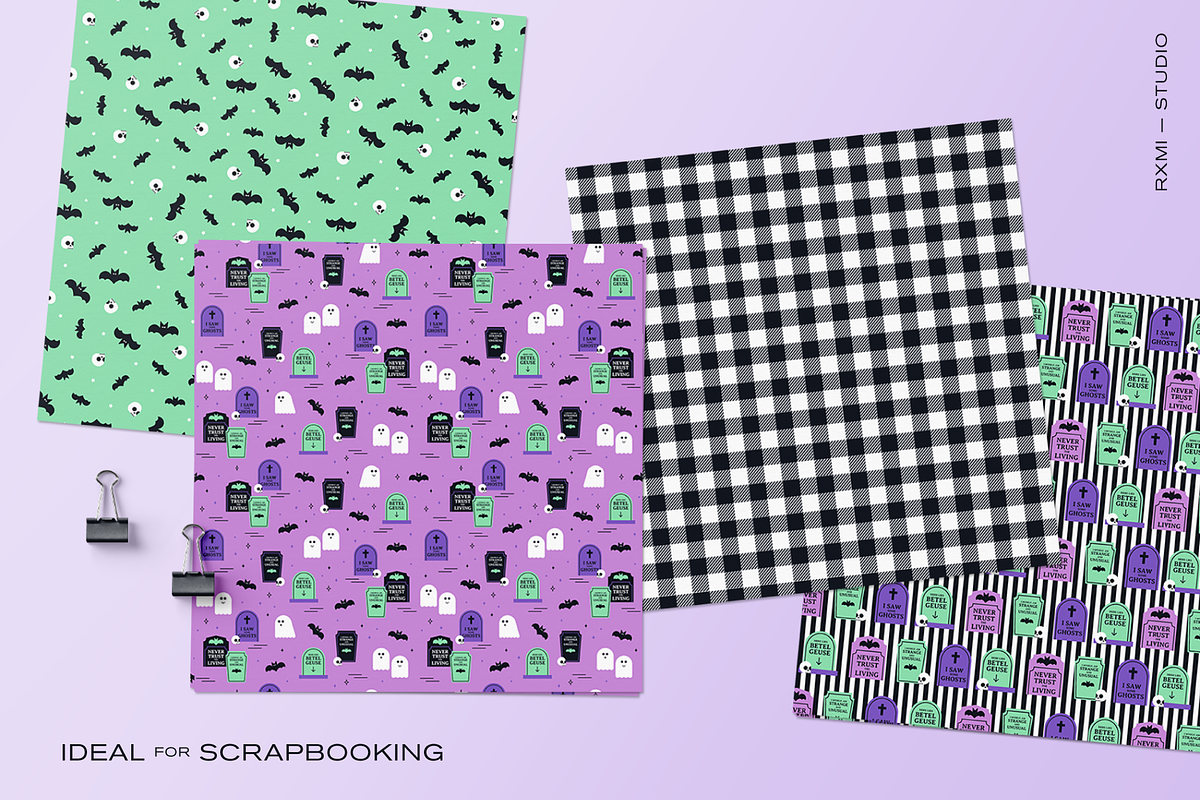 Strange Ghosts Halloween Pattern Set, a Pattern Graphic by Rxmi Studio (Photo 4 of 10)