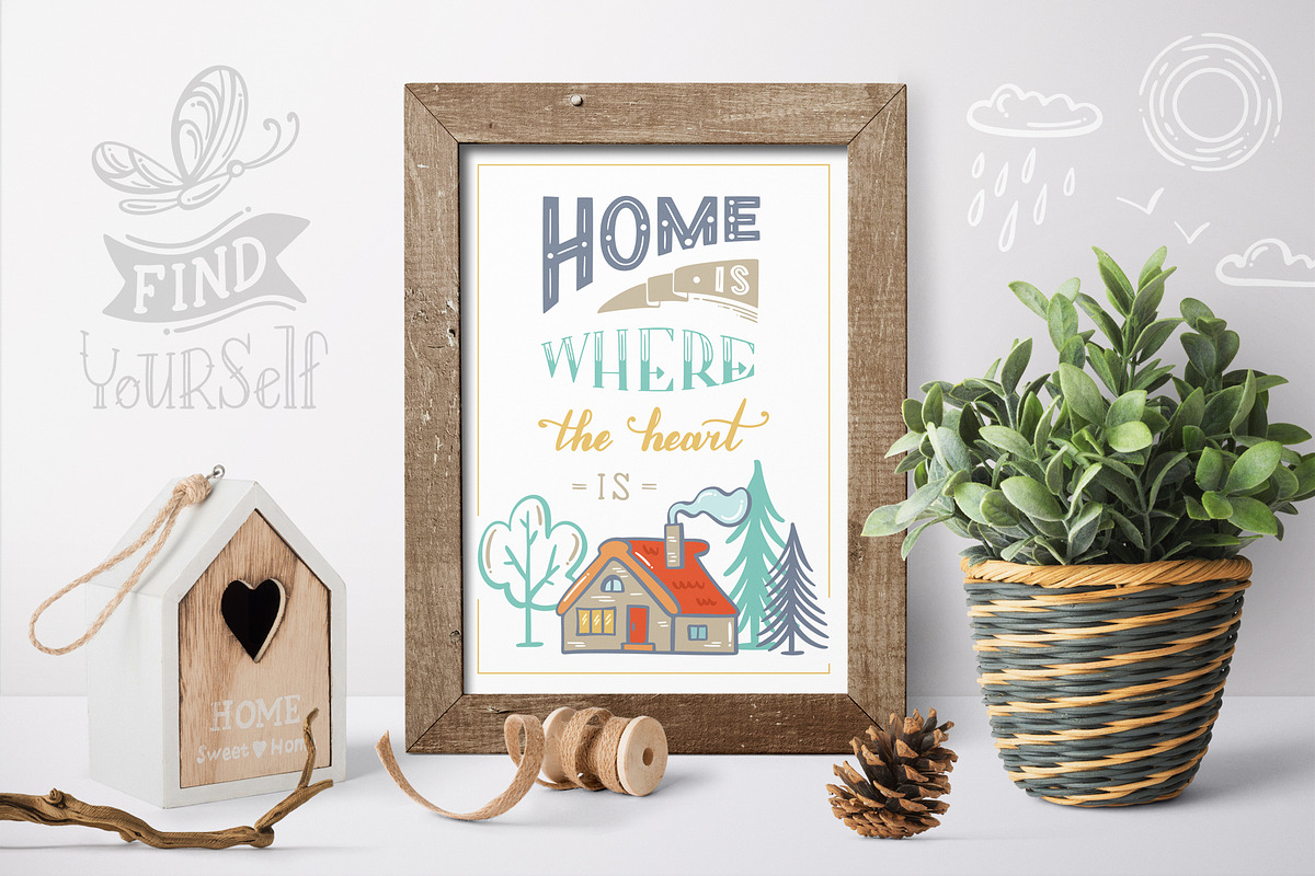 THOSE SUMMER DAYS lettering&clipart, an Illustration by MaljukArt (Photo 4 of 14)
