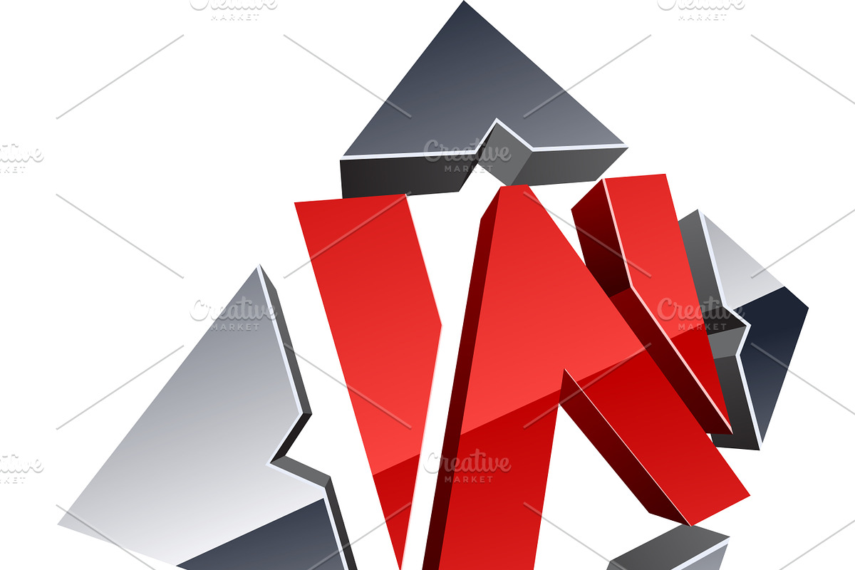 Creative abstract 3d alphabet preview 5