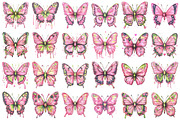Watercolor Pink Girly Butterfly Clip, an Illustration by designcity5 (Thumbnail 2 of 5)