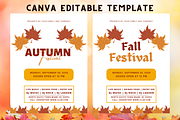 Editable Fall Festival Flyer CANVA, a Flyer Template by Madhabi Studio (Thumbnail 1 of 3)