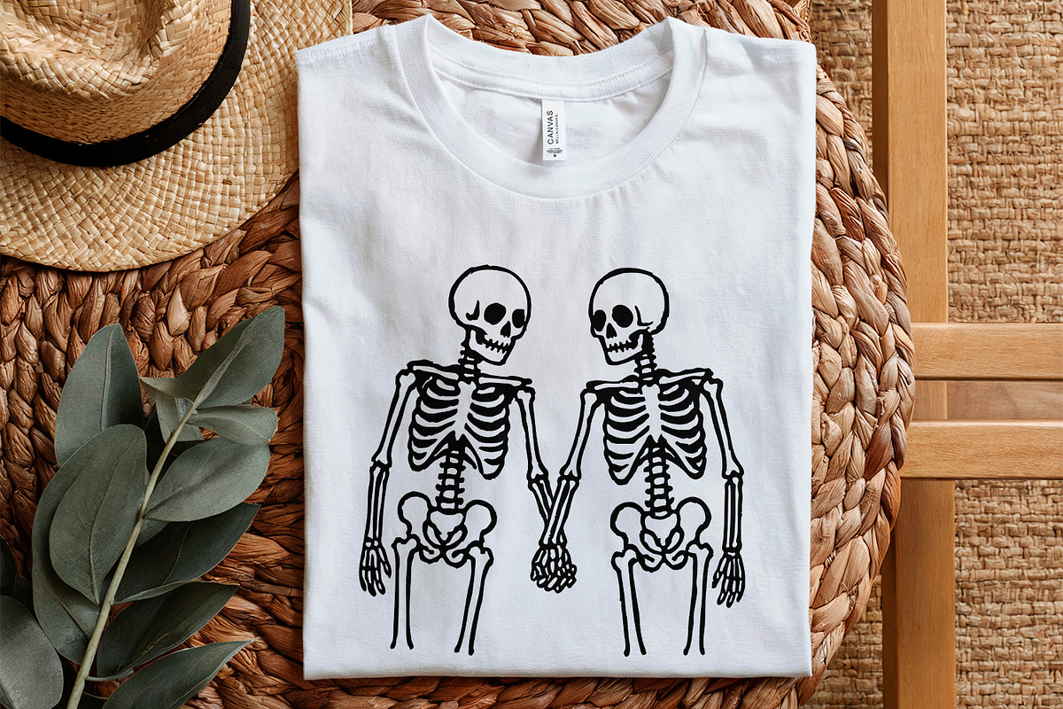 Skeleton Couple Holding Hands PNG, an Illustration by SharpMarketplace (Photo 5 of 9)