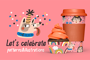 Let's celebrate | patterns & objects, a Pattern Graphic by Nastya Tkachova (Thumbnail 1 of 9)