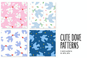 Dove Seamless Pattern Collection, a Pattern Graphic by AnbyArt (Thumbnail 1 of 10)
