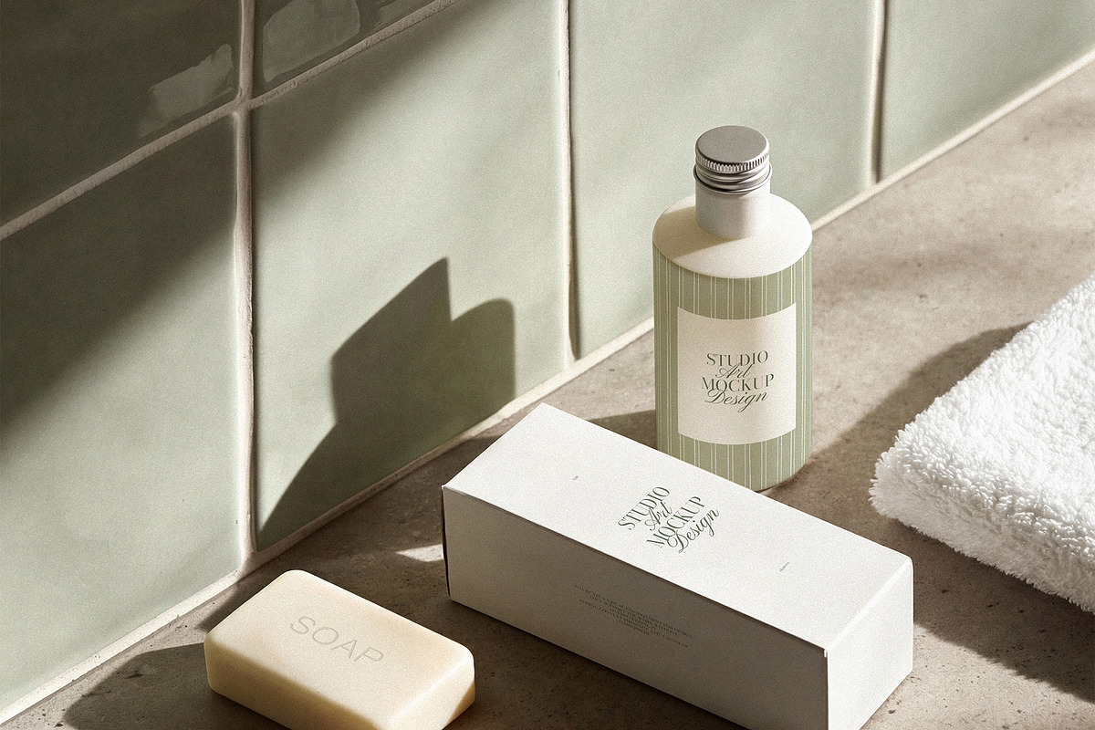 Bathroom Packaging Mockup, a Packaging Mockup by nkate (Photo 1 of 6)