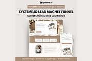 Systeme.io Brown Lead Funnel, a Landing Page Template by Hayley's Digital Hub (Thumbnail 1 of 10)