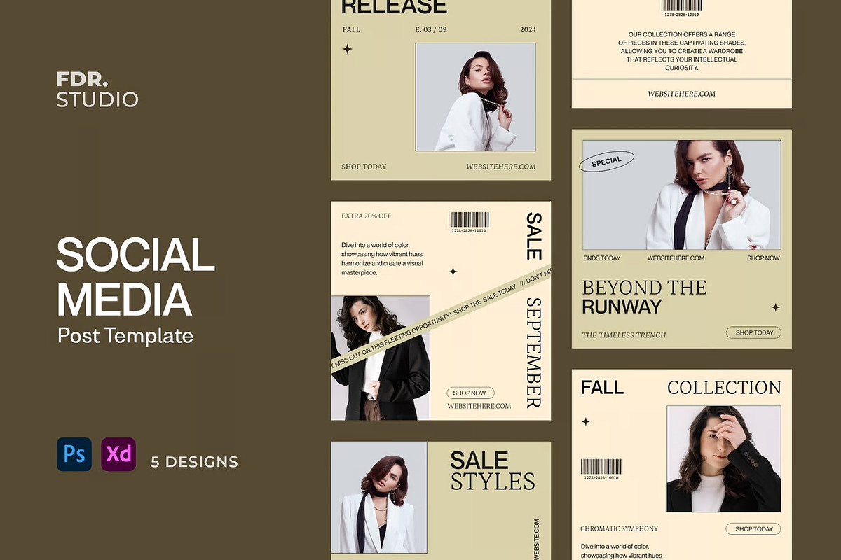 Minimal Fashion Social Media, a Social Media Template by FDR Studio (Photo 1 of 3)